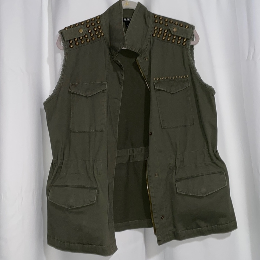 Olive green vest